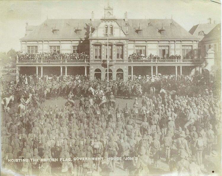 The British Flag Is Hoisted In Johannesburg