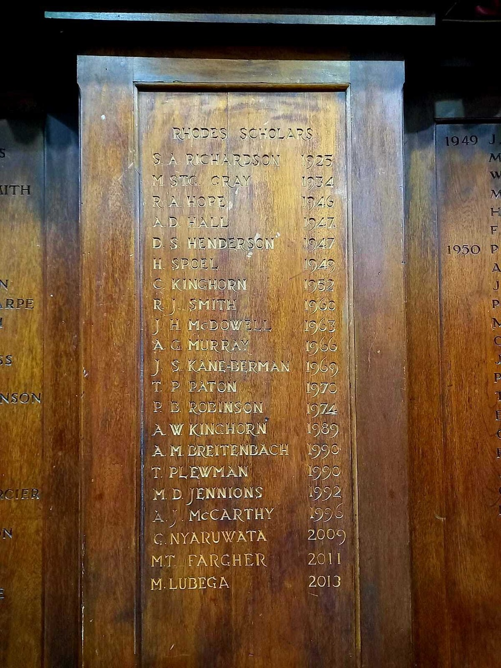 Rhodes scholars in big school